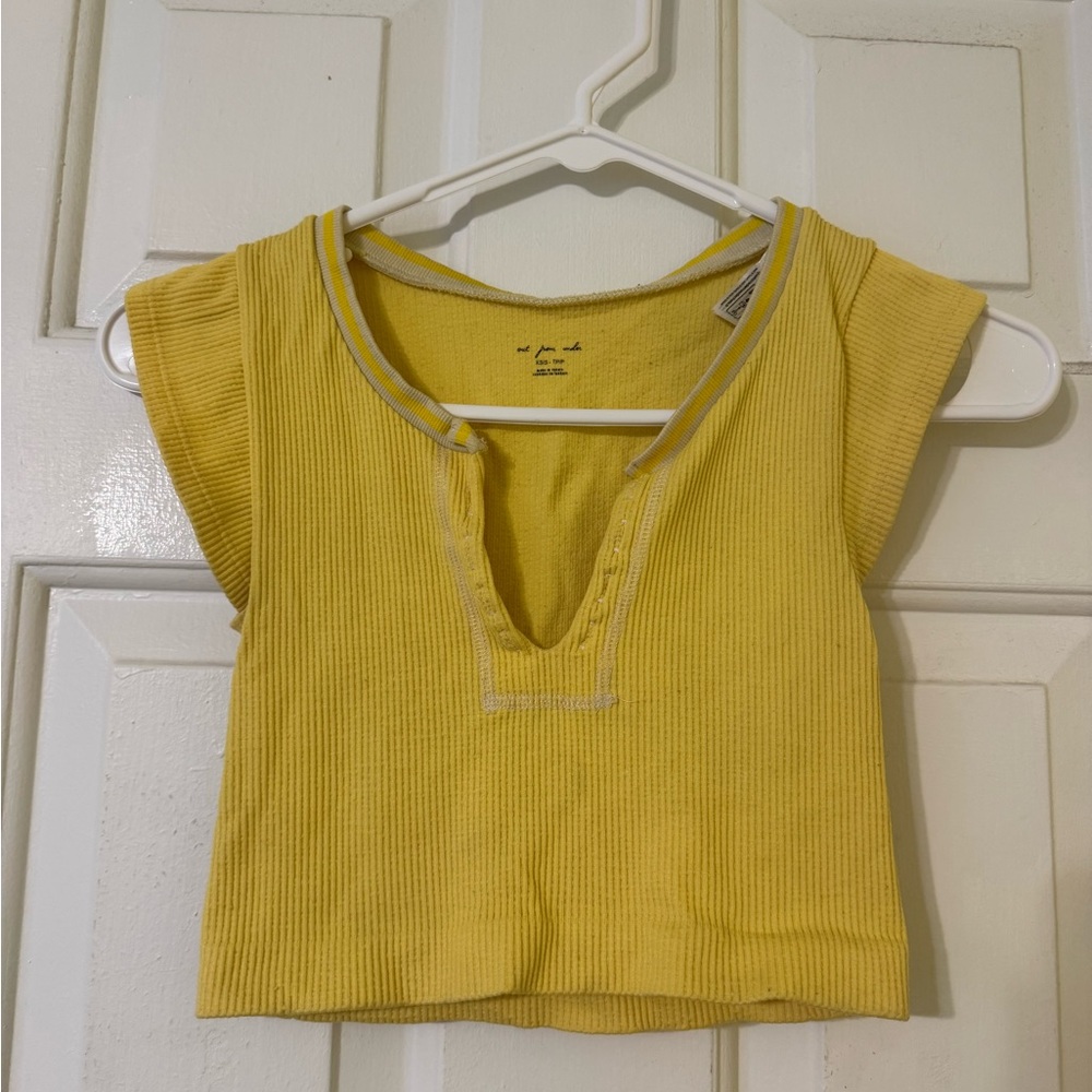 Urban Outfitters Yellow Crop Top